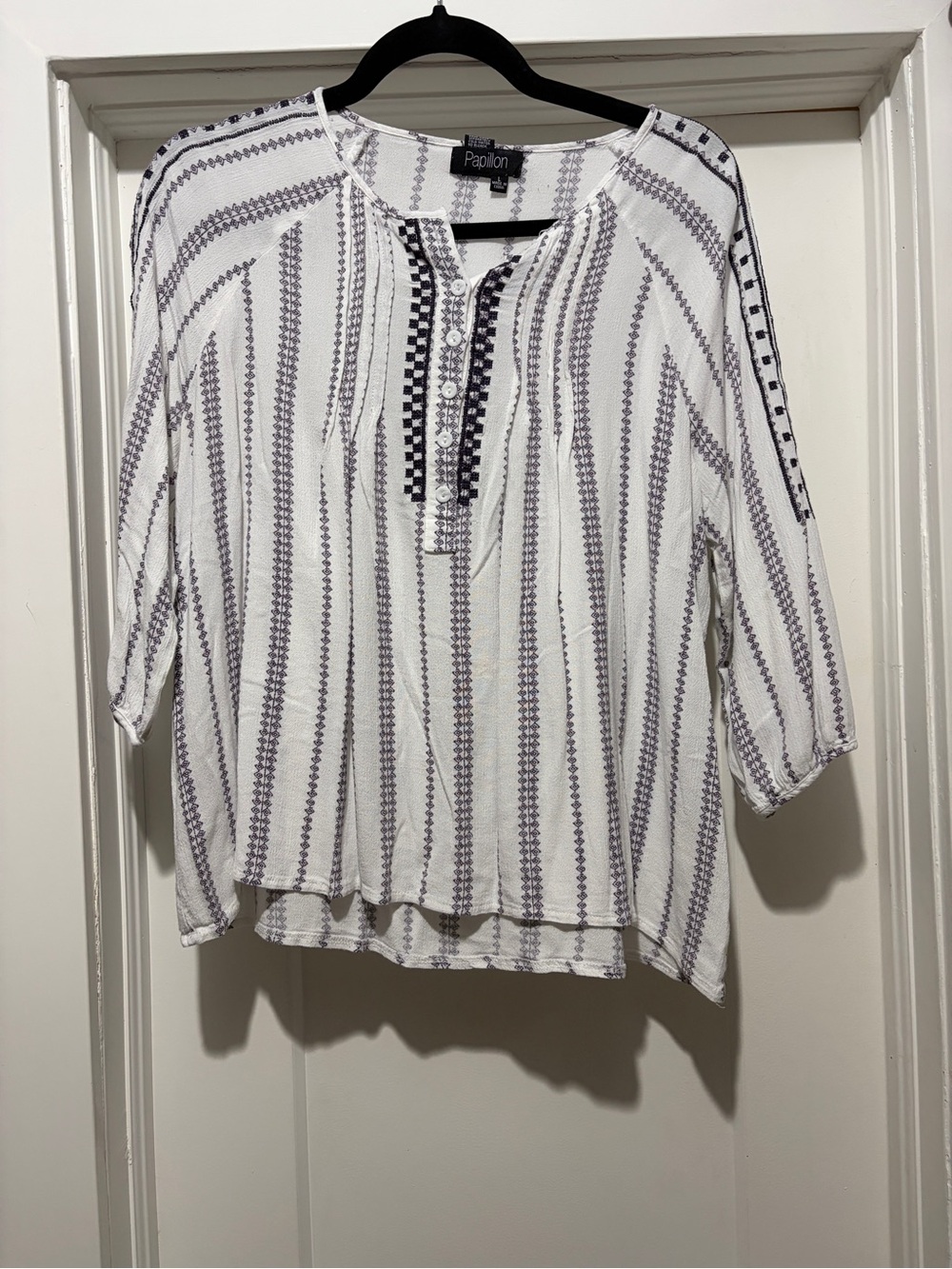 Papillon Embroidered Top